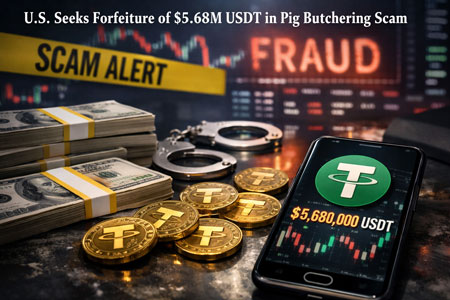 U.S. Seeks Forfeiture of $5.68M USDT in Pig Butchering Scam